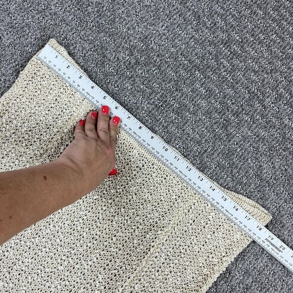 Pallas Original Skirt Womens XL Beige Irish Linen Hand Loomed Flared Ruffle Hem - Picture 3 of 6